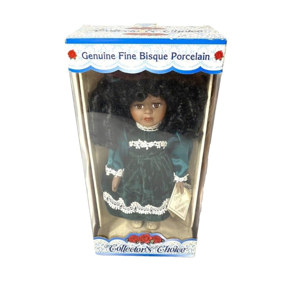 dan dee collectors choice porcelain doll green dress